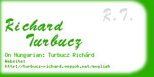 richard turbucz business card